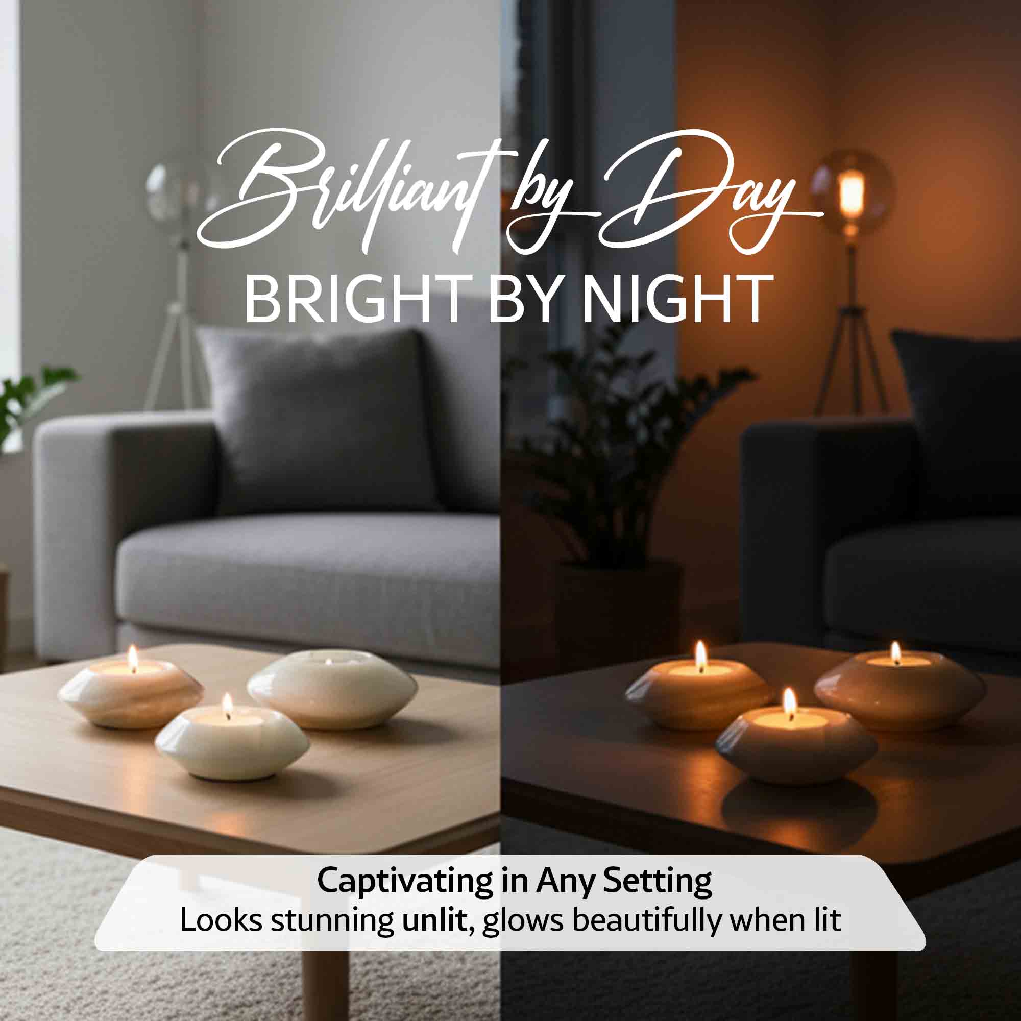 Contour Tealight Candle Holder - Set of 3