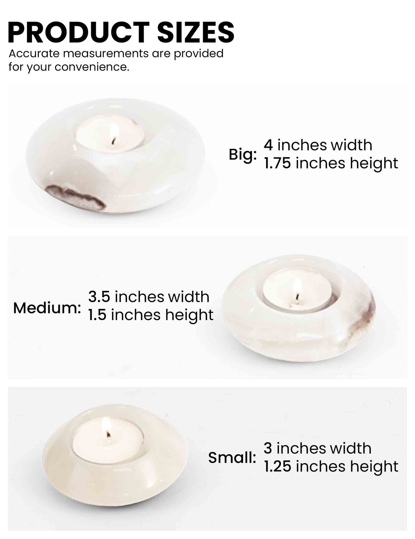 Contour Tealight Candle Holder - Set of 3