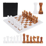 38cm Chess Set With Storage Box - White and Red