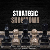 30cm Chess Set With Standard Storage Box - Oceanic & Black