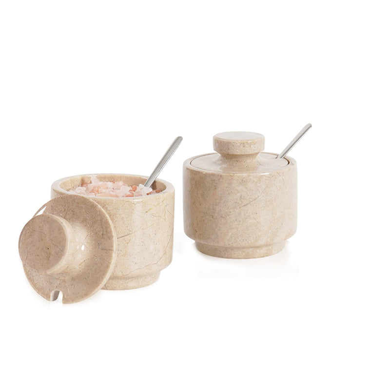 Salt Candy set of 2 with small spoons