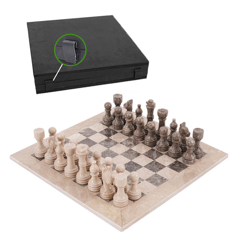 38cm Chess Set With Standard Storage Box - Verona and Oceanic