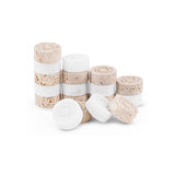 Checkers Figures - White and Travertine