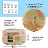 Marble Coaster Set with Holder