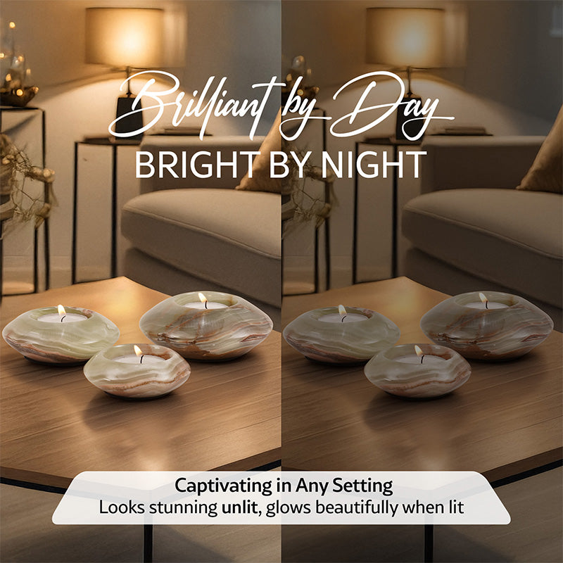 Contour Tealight Candle Holder - Set of 3