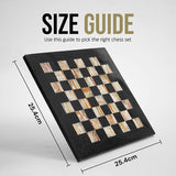 25cm Chess Set with Storage Box - Black & Green