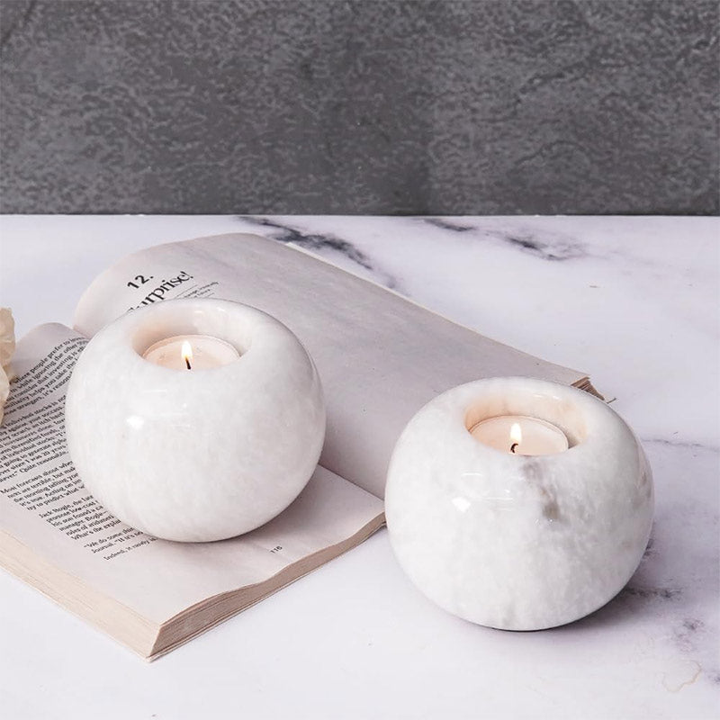 Tealight Candle Holder - Set of 2 (White)