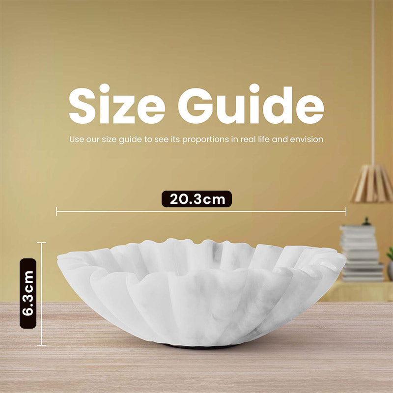 Ruffle Fruit Bowl (White)