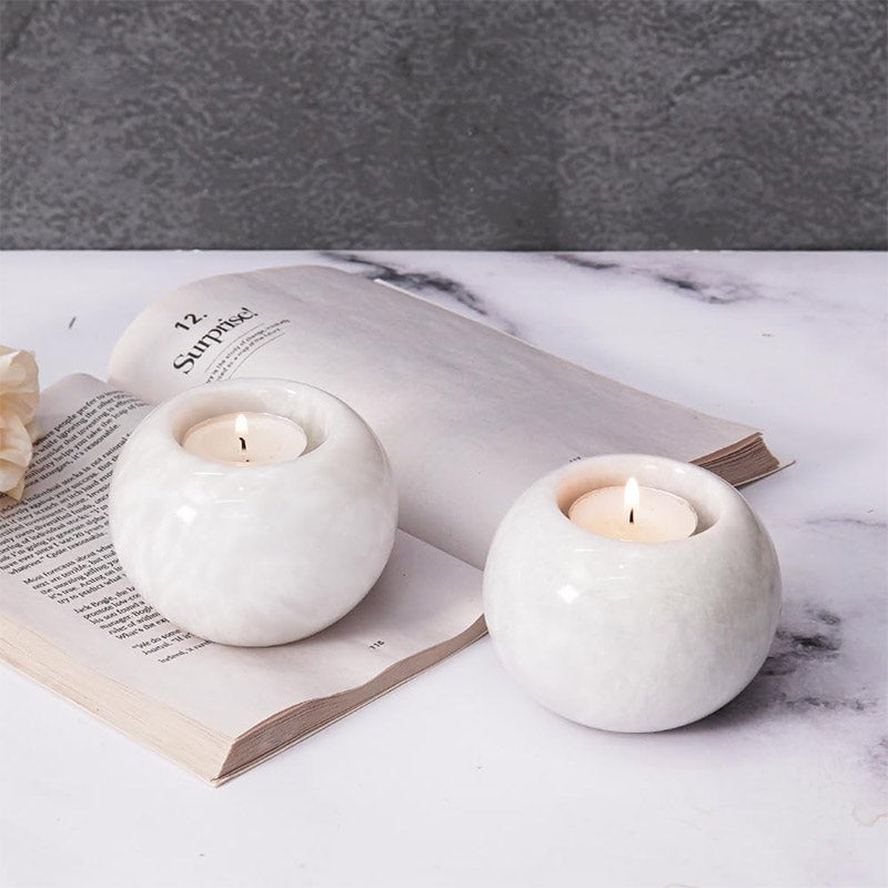 Tealight Candle Holder - Set of 2 (White)