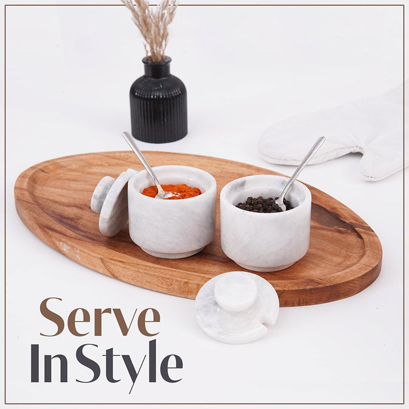 Salt Candy set of 2 with small spoons