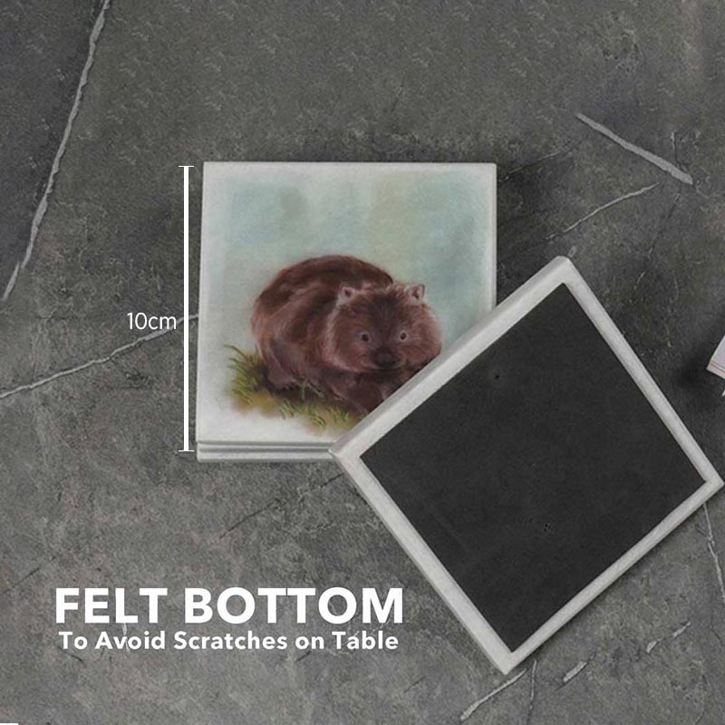 Australian Wild Life Printed Coasters - Set of 4