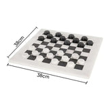 38cm Checkers Set - White & Black