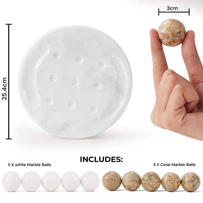 25cm Tic Tac Toe - White & Coral