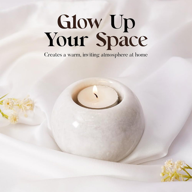 Tealight Candle Holder - Set of 2 (White)