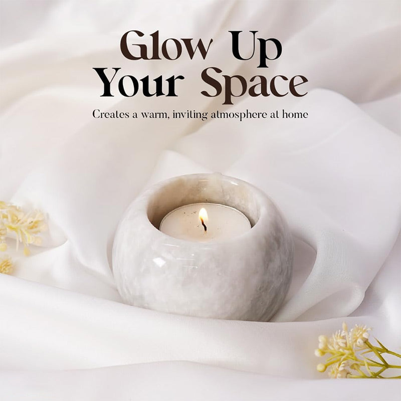 Tealight Candle Holder - Set of 2 (White)