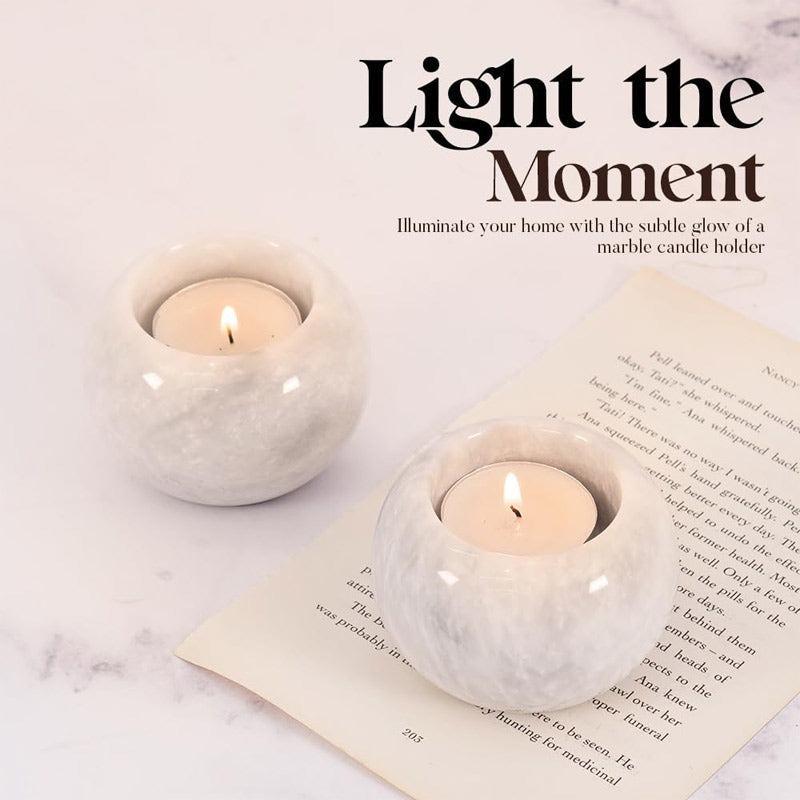 Tealight Candle Holder - Set of 2 (White)