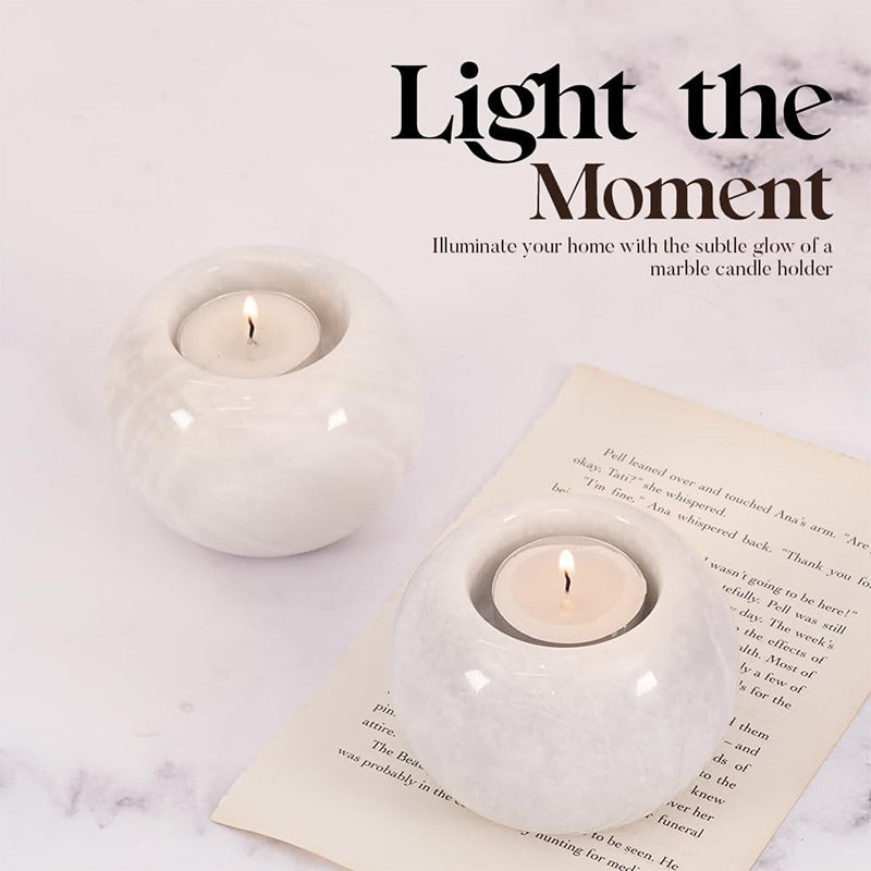 Tealight Candle Holder - Set of 2 (White)