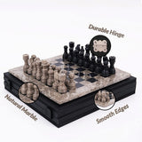 30cm Chess Set With Standard Storage Box - Oceanic & Black