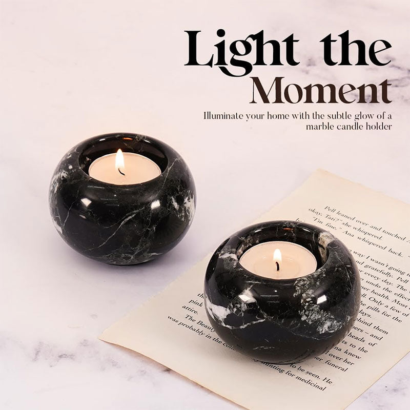 Tealight Candle Holder - Set of 2 (Black)