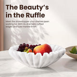 Ruffle Fruit Bowl (White)