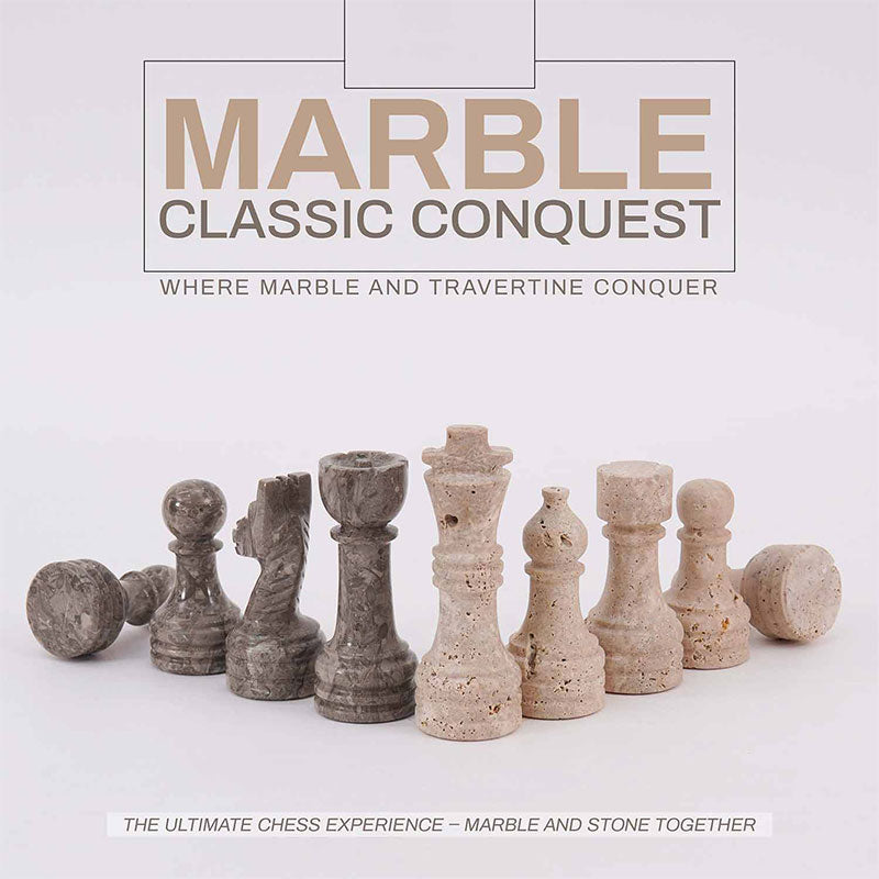 Chess Figures - Travertine & Oceanic
