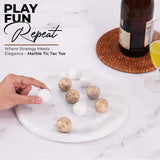 25cm Tic Tac Toe - White & Coral