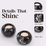 Tealight Candle Holder - Set of 2 (Black)