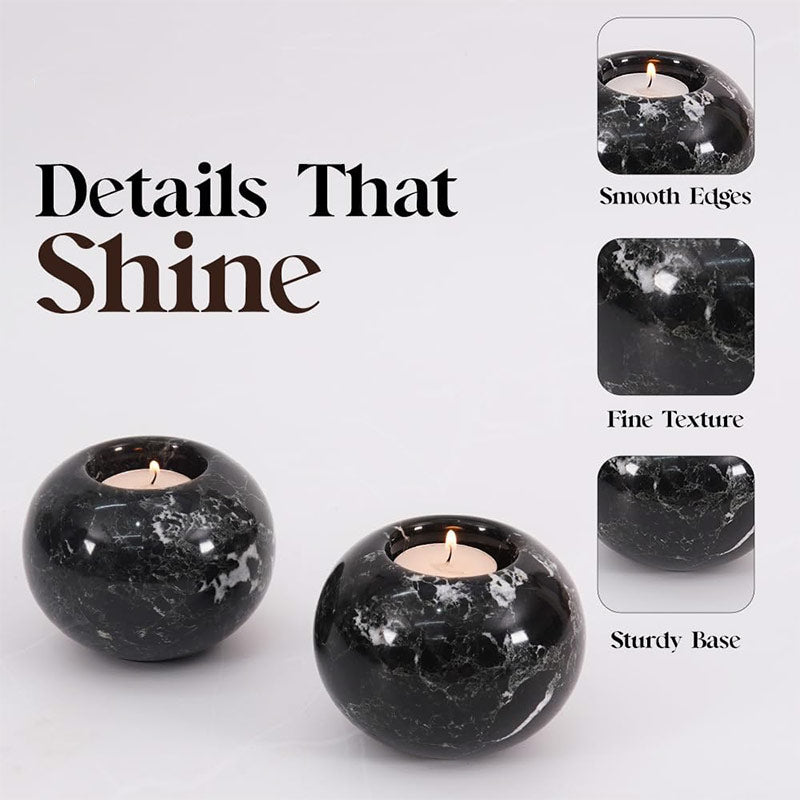 Tealight Candle Holder - Set of 2 (Black)