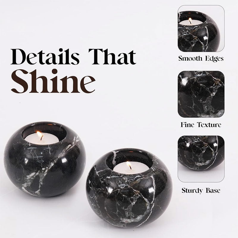 Tealight Candle Holder - Set of 2 (Black)
