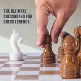 38cm Chess Set With Storage Box - White and Red