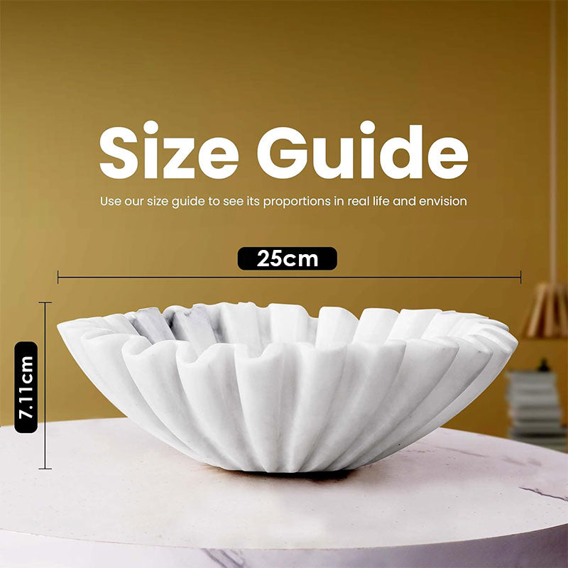 Ruffle Fruit Bowl (White)
