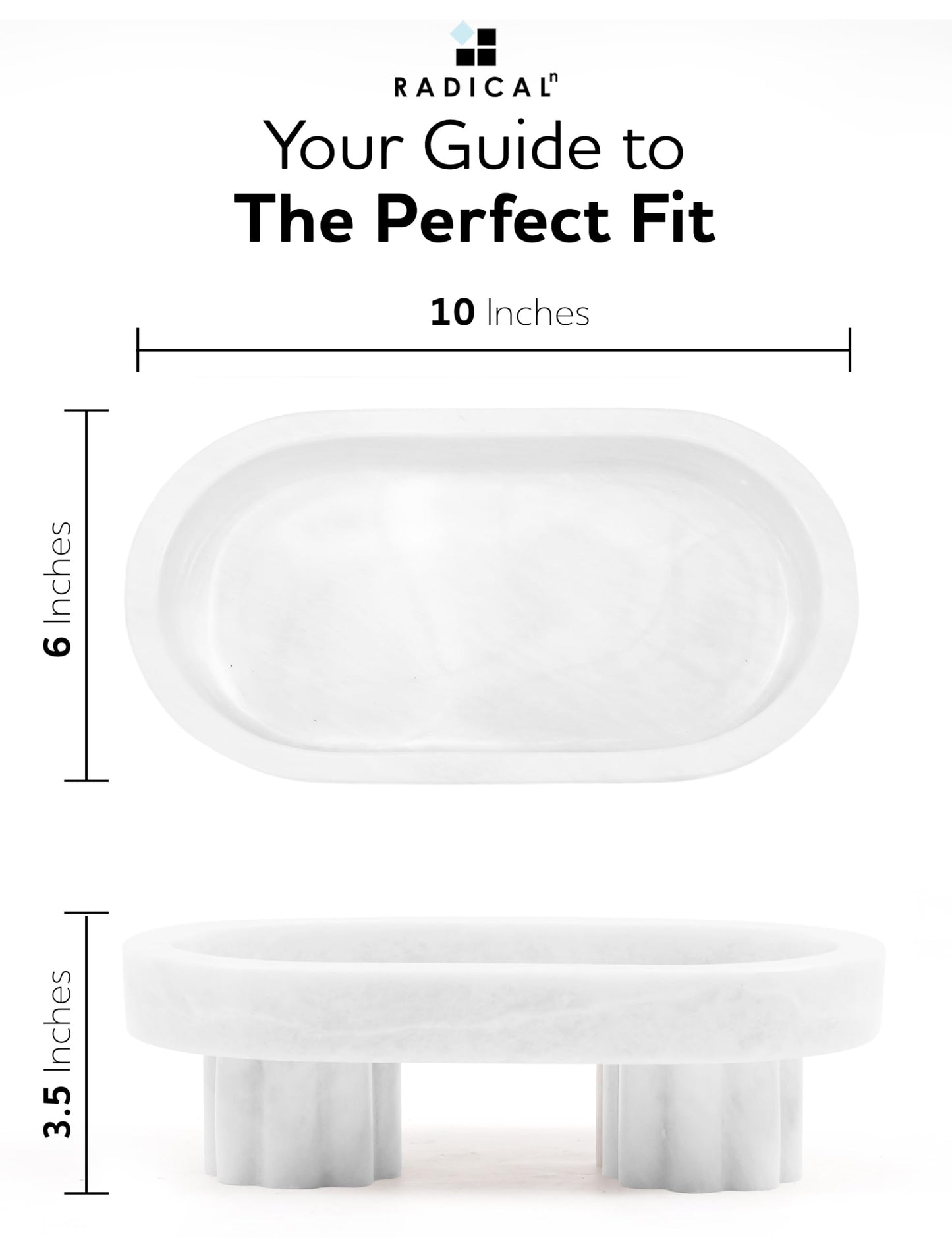Pedestal Oval Tray