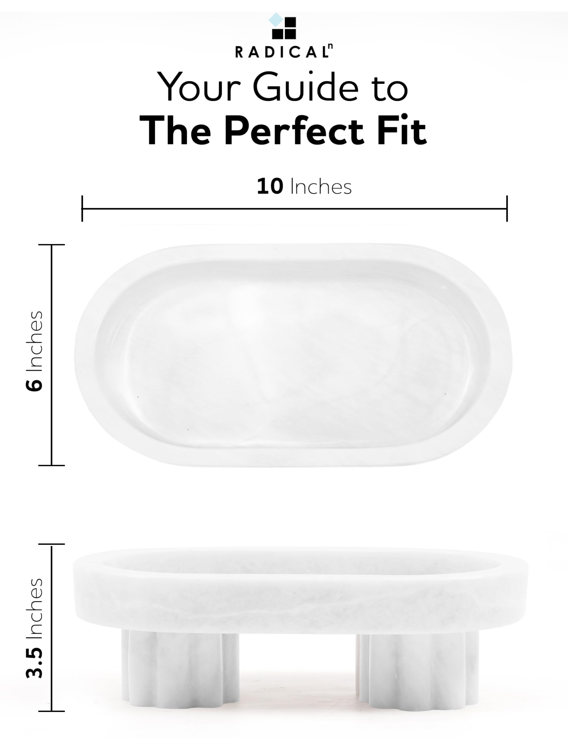 Pedestal Oval Tray