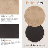 Marble Coaster Set with Holder