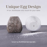 Salt and Pepper Egg Shape Set of 2