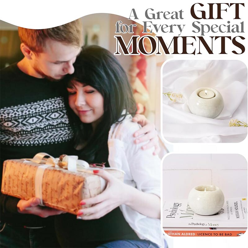 Tealight Candle Holder - Set of 2 (White)