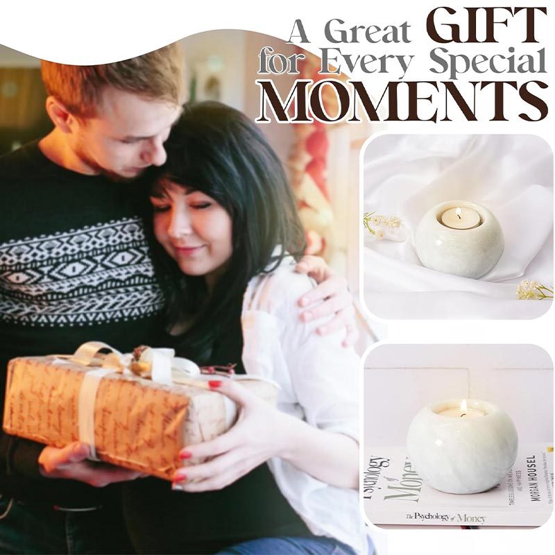 Tealight Candle Holder - Set of 2 (White)