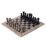 30cm Chess Set With Standard Storage Box - Oceanic & Black