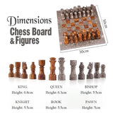 30cm Chess Set With Storage Box - Oceanic and Red