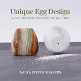 Salt and Pepper Egg Shape Set of 2