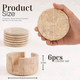 Marble Coaster Set with Holder