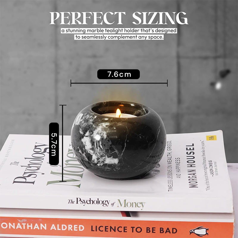 Tealight Candle Holder - Set of 2 (Black)