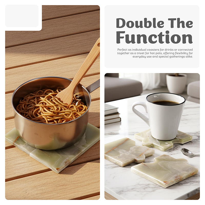 Puzzle Coaster Plates - Set of 4