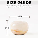 Tealight Candle Holder - Set of 2 (White Onyx)