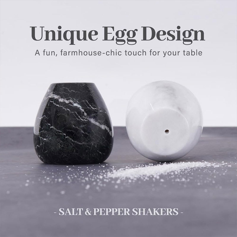 Salt and Pepper Egg Shape Set of 2