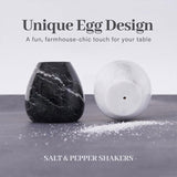 Salt and Pepper Egg Shape Set of 2