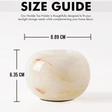 Tealight Candle Holder - Set of 2 (White Onyx)