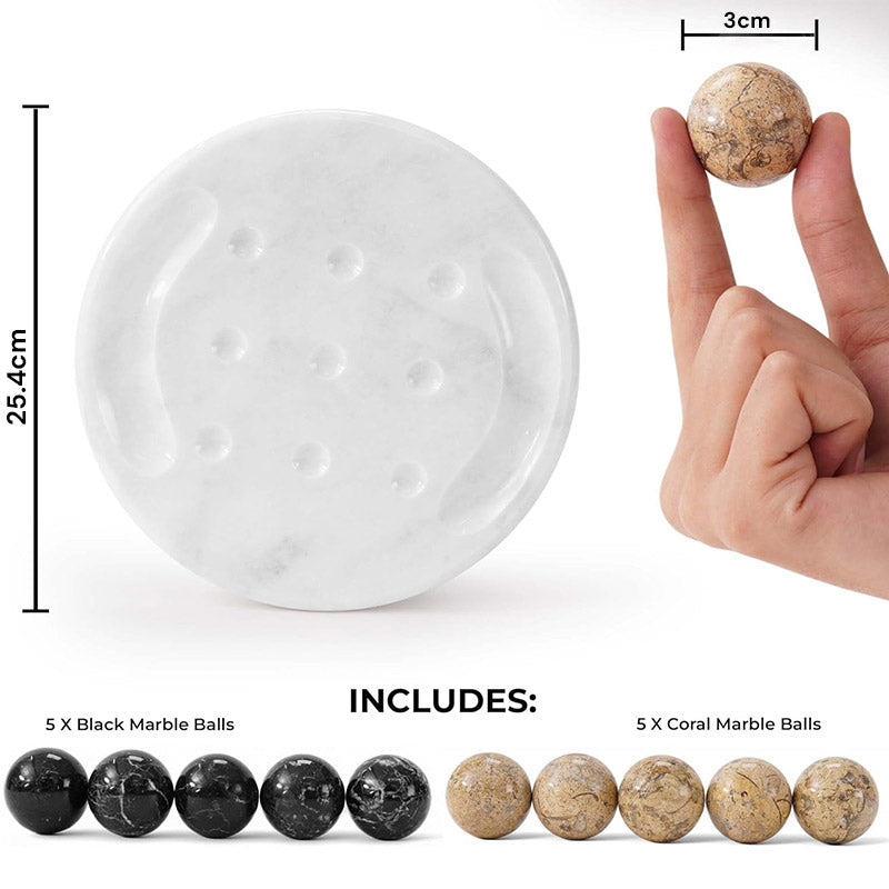 25cm Tic Tac Toe - Black & Coral