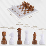 38cm Chess Set With Storage Box - White and Red
