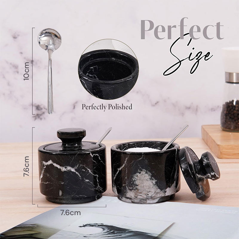 Salt Candy set of 2 with small spoons